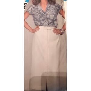 Vtg Top Skirt Pattern Miss 10-14 Simplicity 6060 Uncut FF Full Button Pencil